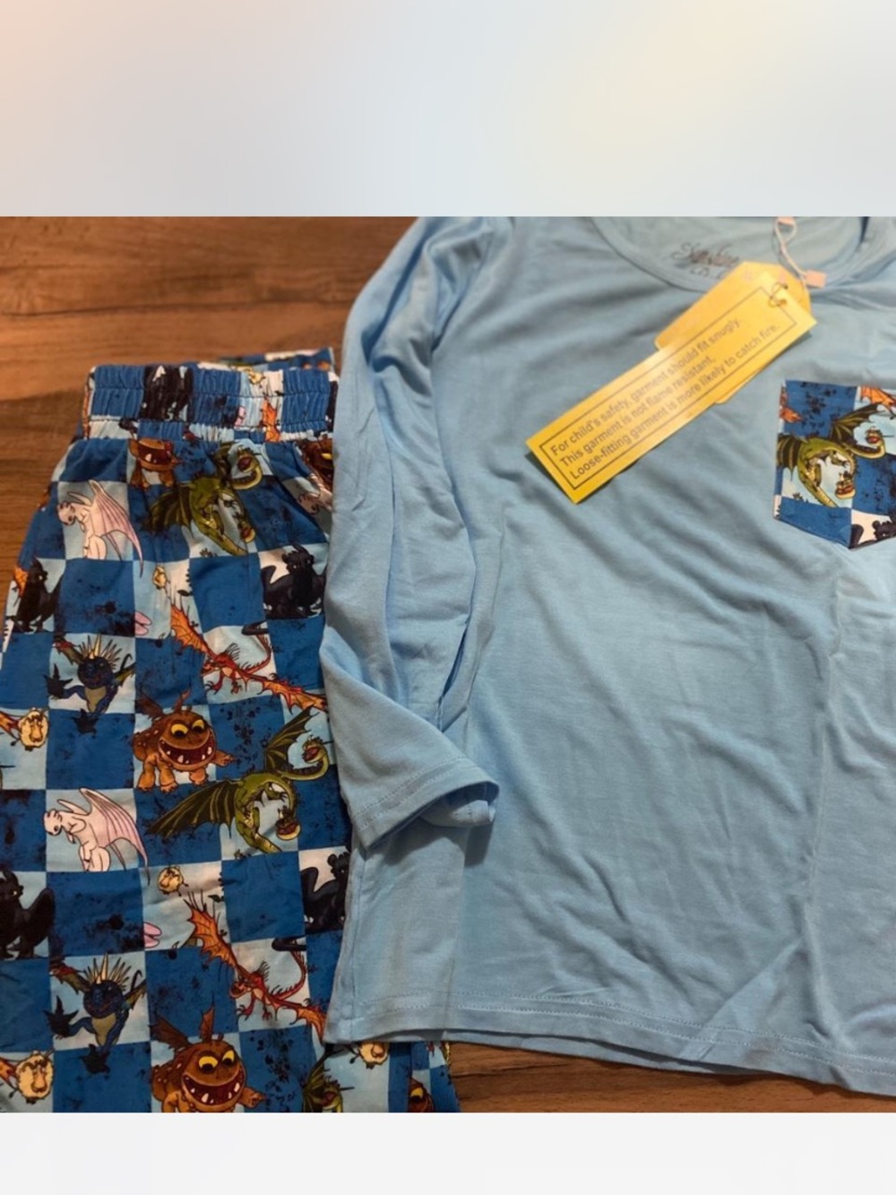 How to train your dragon bamboo daywear jogger set NWT 7/8